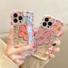 Load image into Gallery viewer, Ins Hot Colorful Oil Painting Flower iPhone Case
