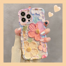 Load image into Gallery viewer, Ins Hot Colorful Oil Painting Flower iPhone Case
