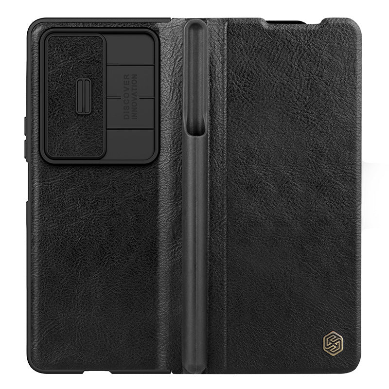 Full Protect Leather Case For Samsung Galaxy Z Fold4 5G with Camera Lens Protector pphonecover