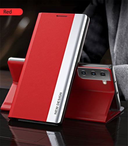 Samsung Galaxy Flip Case Luxury Magnetic Leather Kickstand Shockproof Cover pphonecover