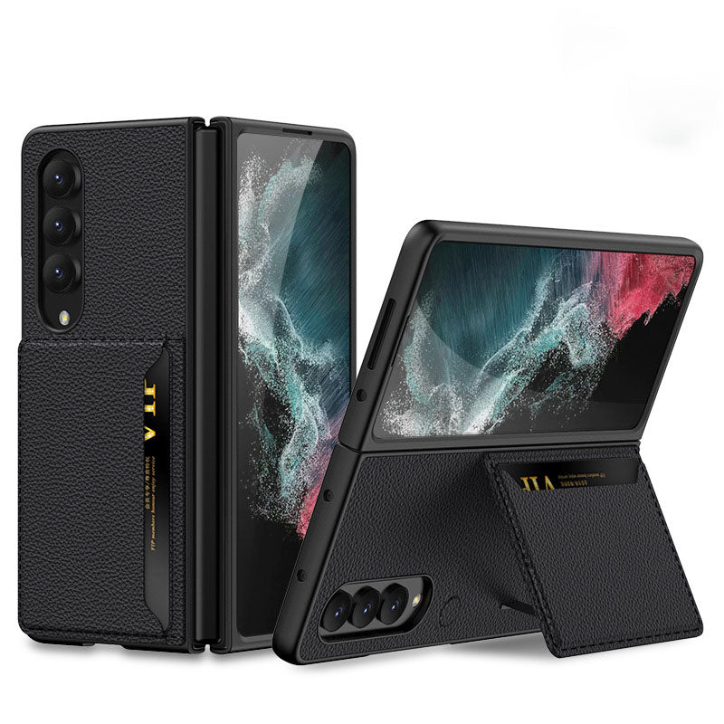 Samsung Galaxy Z Fold 4 5G Luxury Leather Card Holder All-inclusive Drop-resistant Protective Cover pphonecover