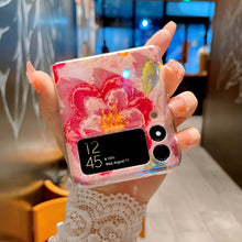 Load image into Gallery viewer, Blu-ray Oil Painting Flower For Samsung Galaxy Z Flip3/4 Case
