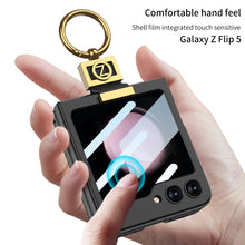 Load image into Gallery viewer, Luxury Z Ring Holder Phone Case With Back Screen Protector For Samsung Galaxy Z Flip5 Flip4 Flip3
